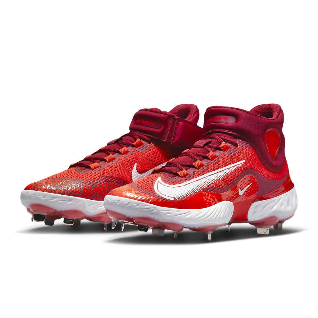 Spikes Beisbol Nike Alpha Huarache Elite 4 Mid Rojo