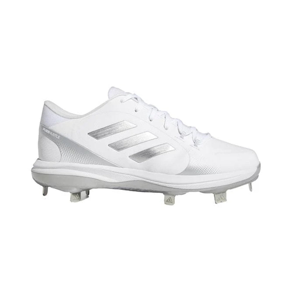 Spikes Beisbol Adidas PureHustle 2 Elite Blanco Plata Dama