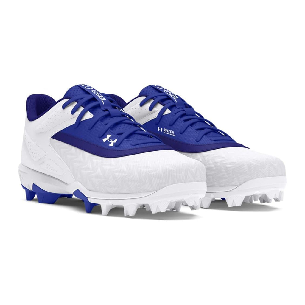 Spikes Beisbol Softbol Under Armour Leadoff 3.0 Low Blanco Azul