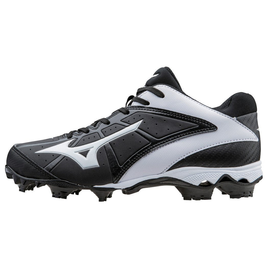 Spikes Beisbol Softbol Mizuno Finch Elite 2 Negro Blanco