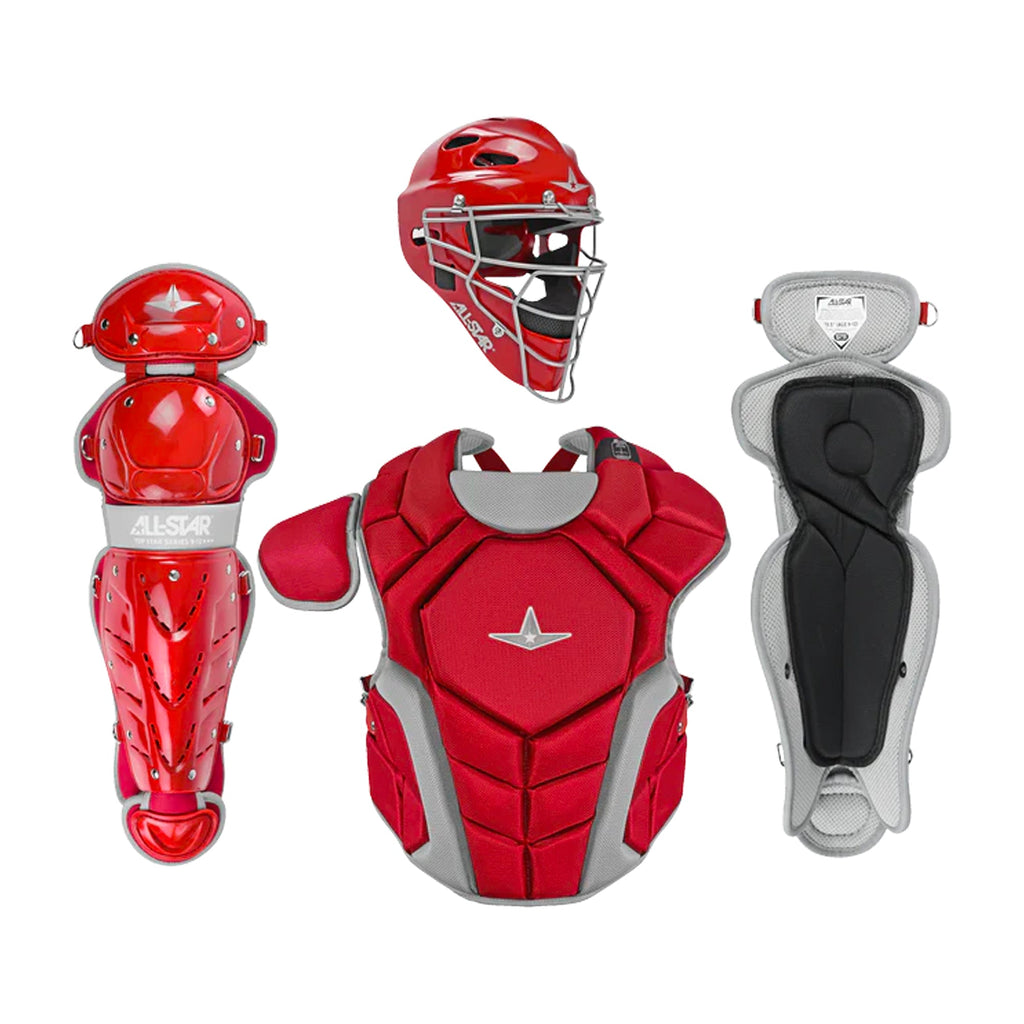 Equipo de Catcher Beisbol All Star Top Star Series Rojo Gris Juvenil (12 a 16 años)