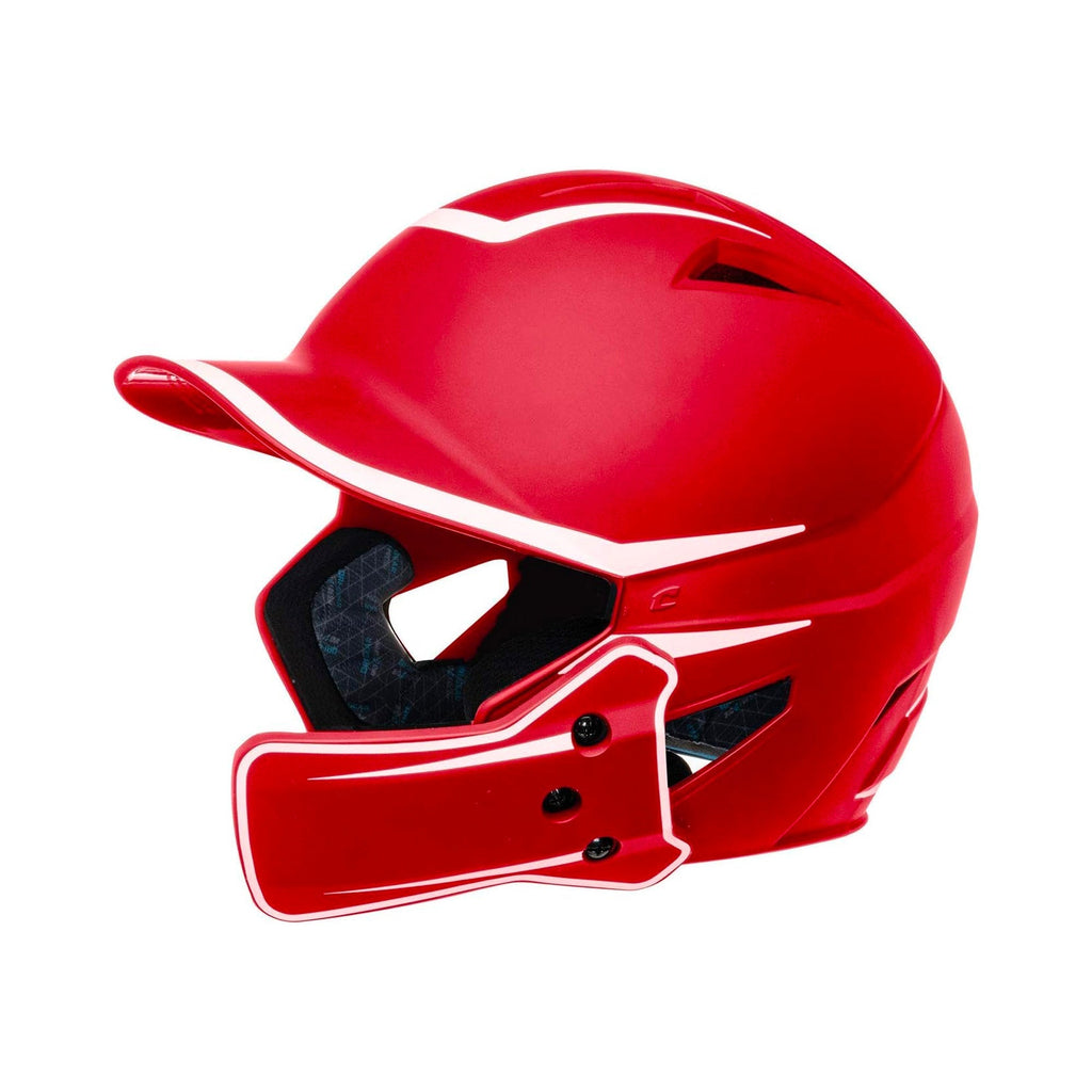 Casco Beisbol Softbol Con Protector Quijada Champro HXM2 Mate Rojo Blanco