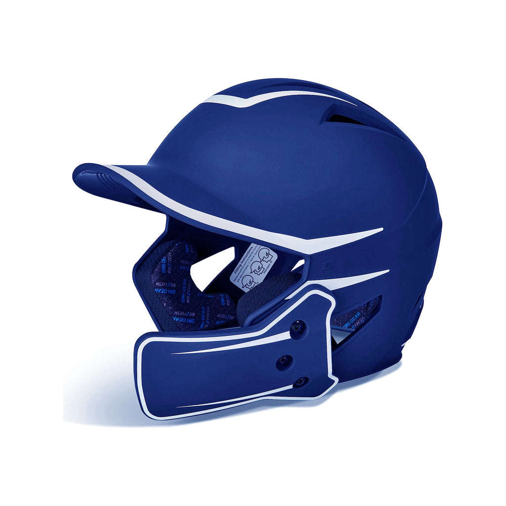 Casco Beisbol Softbol Con Protector Quijada Champro HXM2 Mate Rey Blanco