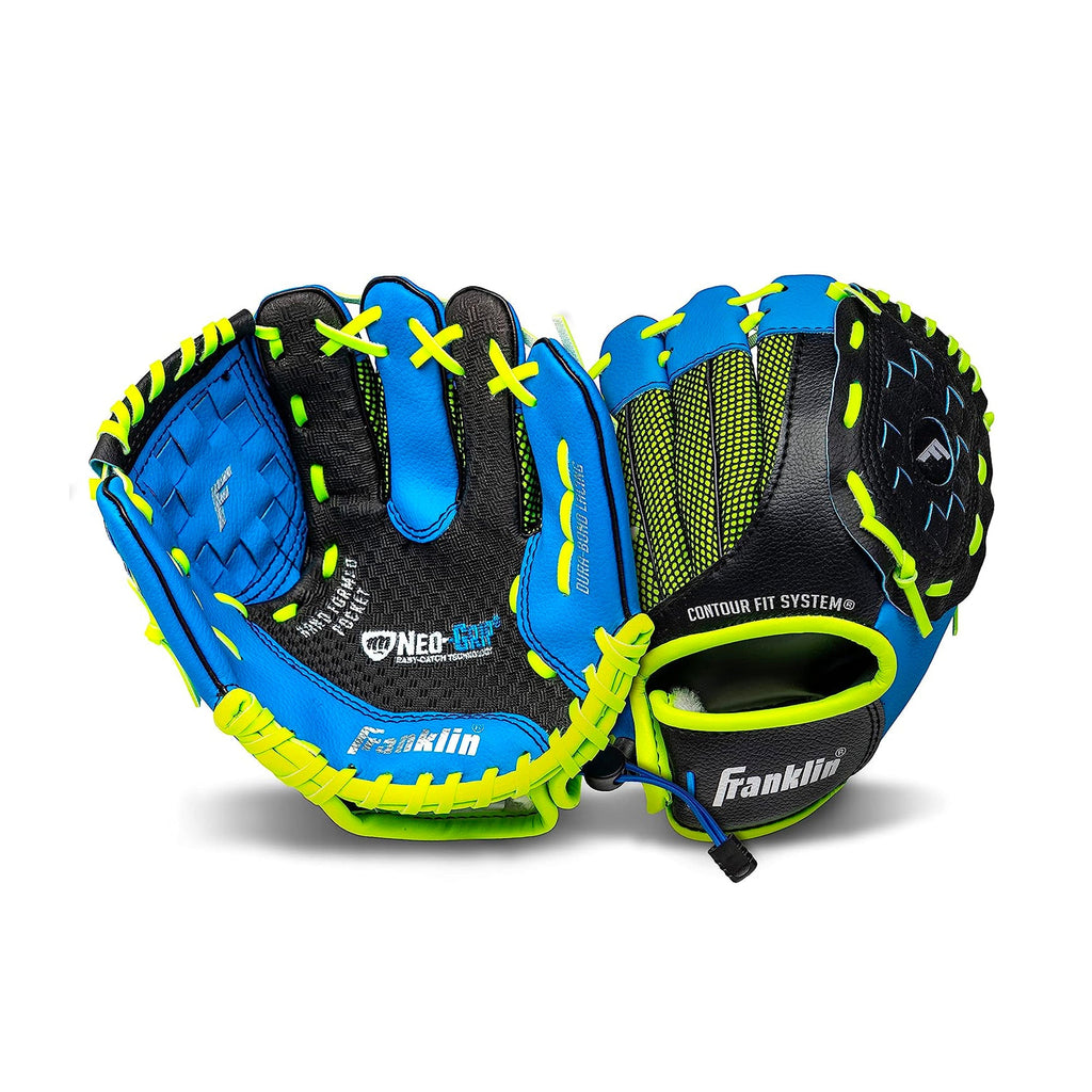 Guante Beisbol Franklin Neo Grip 22851 Negro Azul  9 in 3 a 6 años
