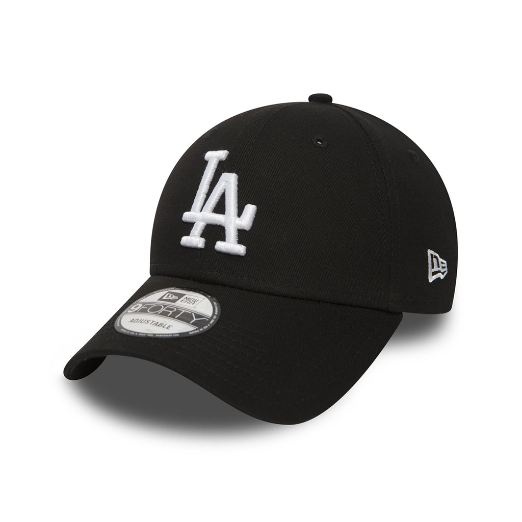 Gorra Beisbol Softbol New Era Dodgers 9Forty Negro Blanco Ajustable
