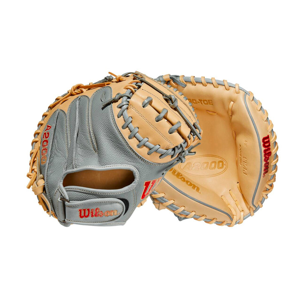 Mascota Beisbol Catcher Wilson A2000 Pro Toe PF33 Gris Natural 33 in ADULTO