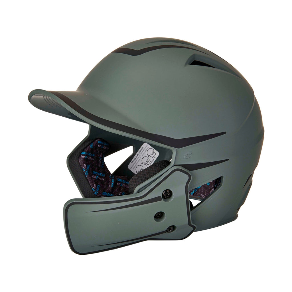 Casco Beisbol Softbol Con Protector Quijada Champro HXM2 Mate Gris Negro