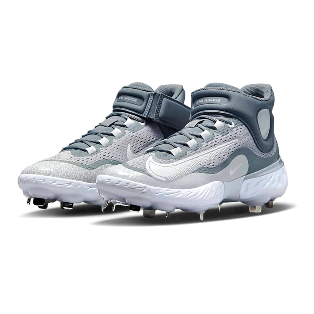 Spikes Beisbol Nike Alpha Huarache Elite 4 Mid Gris