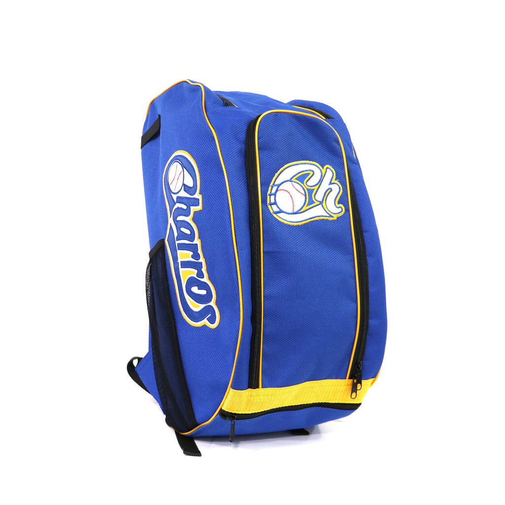 Back Pack Beisbol Softbol BS Charros Azul Rey Letra Azul