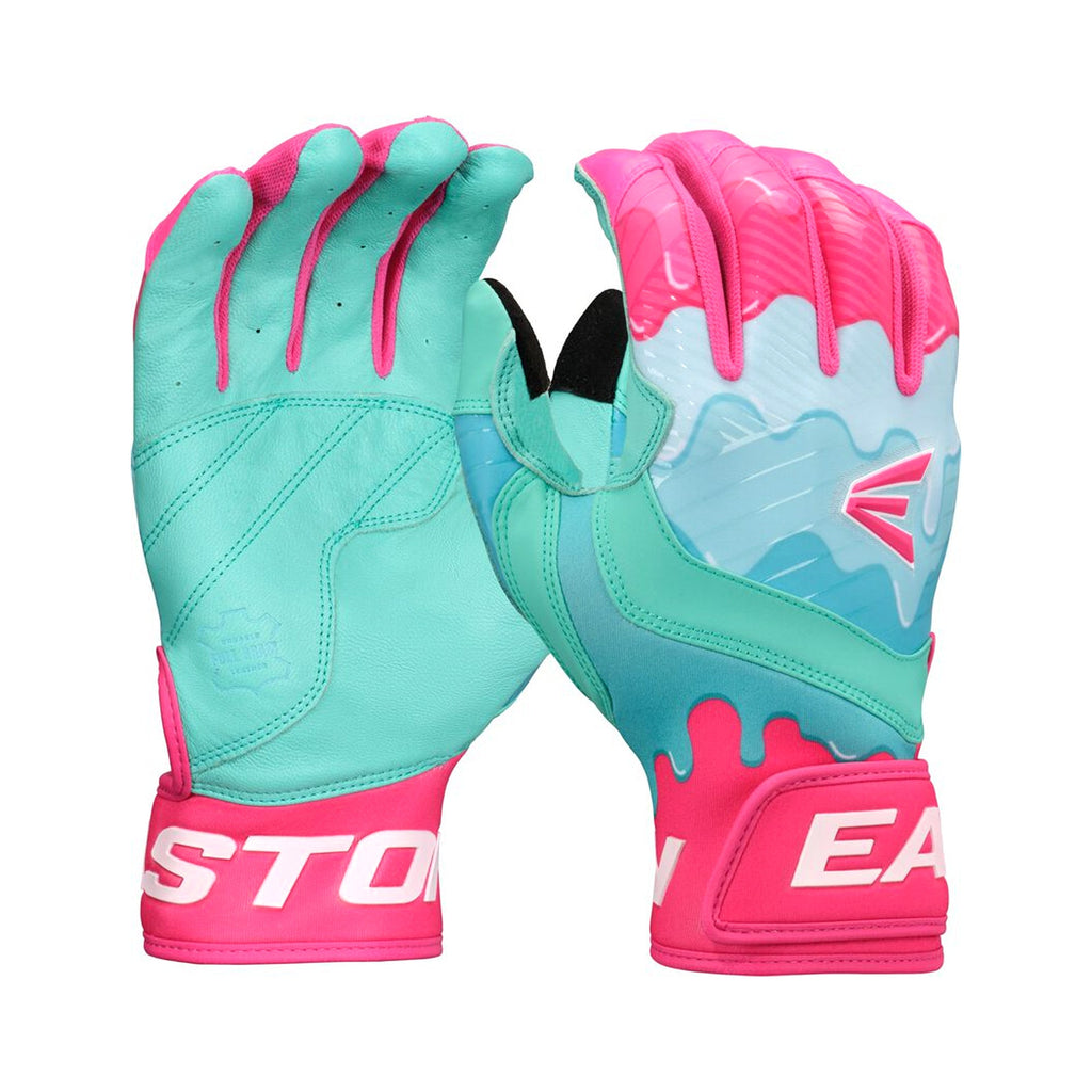 Guanteletas Beisbol Easton Drip Walk-Off Ethos Verde Rosa Infantil