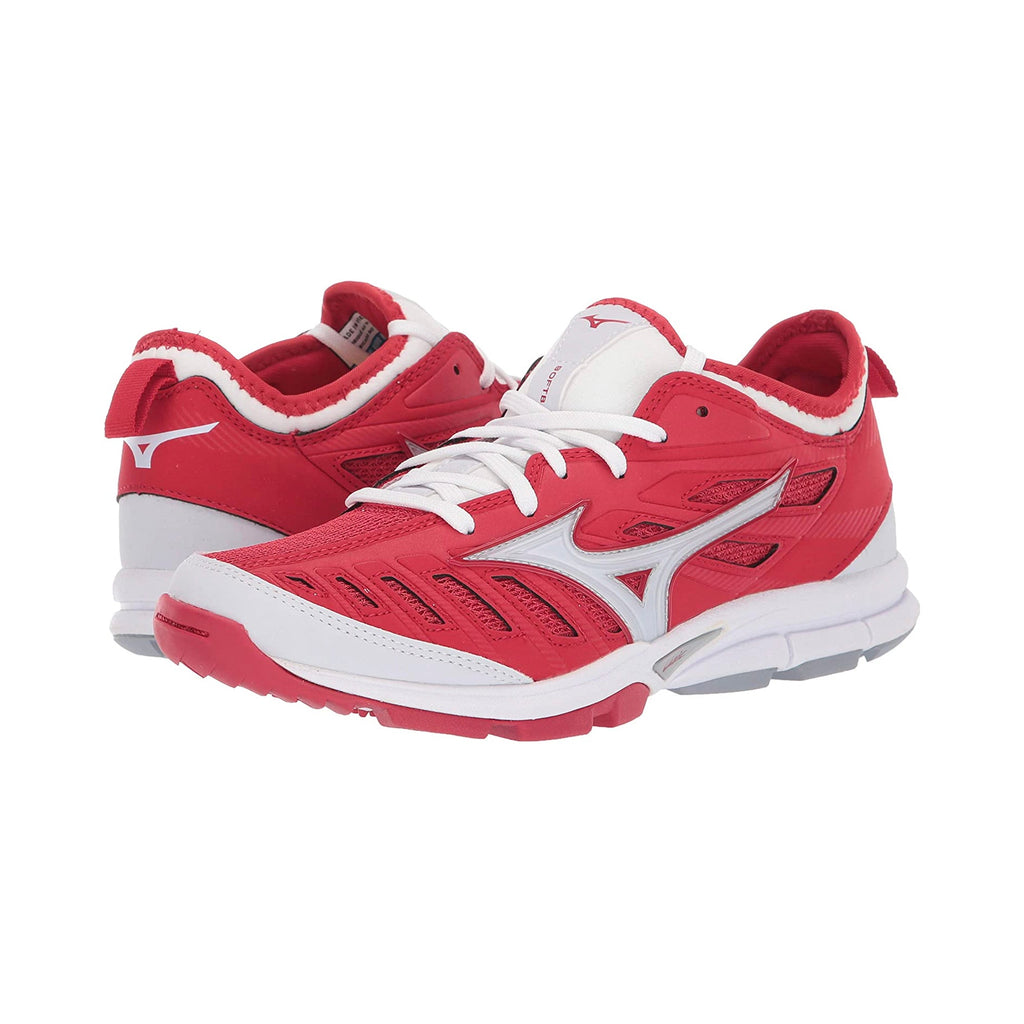 Tenis Beisbol Softbol Mizuno Players Trainer 2 Turf Rojo Blanco