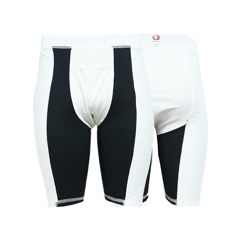 Sliding Short Beisport Blanco Negro Adulto