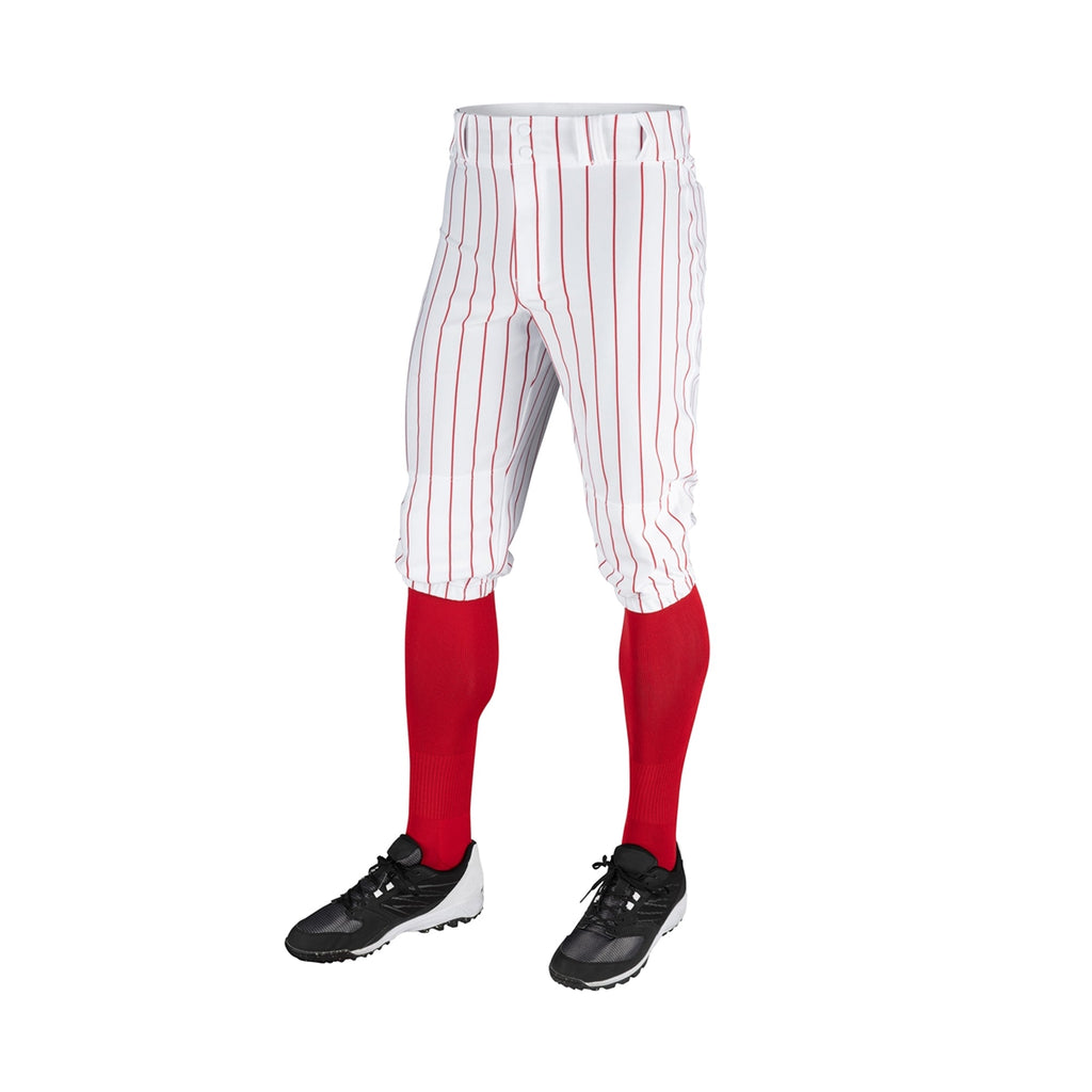 Pantalon Beisbol Champro Blanco Rayas Rojo Corto Triple Crown BPPINK Adulto