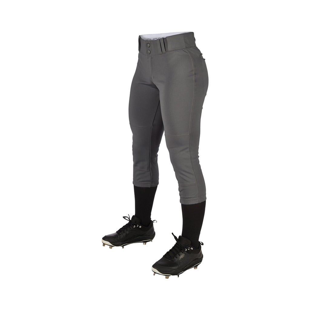 Pantalon Softbol Champro Tournament BP11 Gris Oscuro Corto Dama