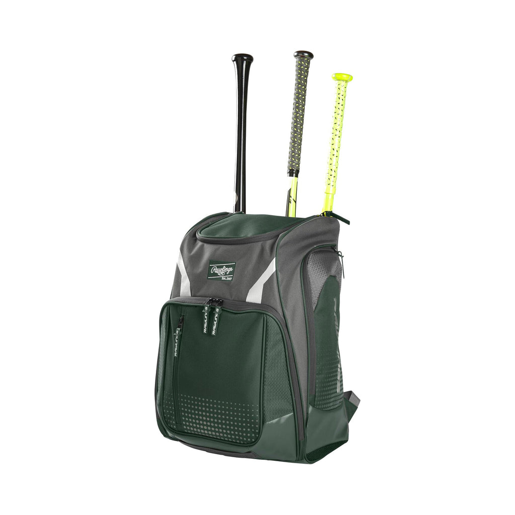 Back Pack Beisbol Softbol Rawlings Legion Players Verde Oscuro