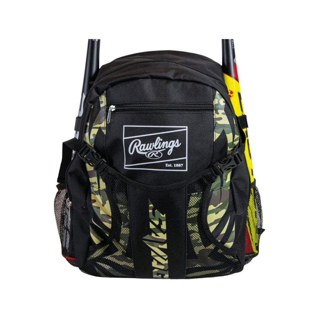 Backpack Mochila Maleta Beisbol Softbol Rawlings Savage Negro Verde Camu INFANTIL